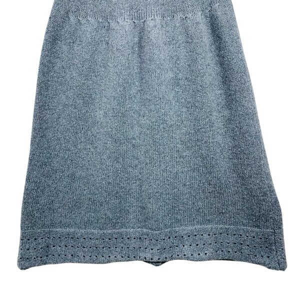 knit sleeveless v-neck grey knit dress sweater Zara knit size large - Picture 10 of 16